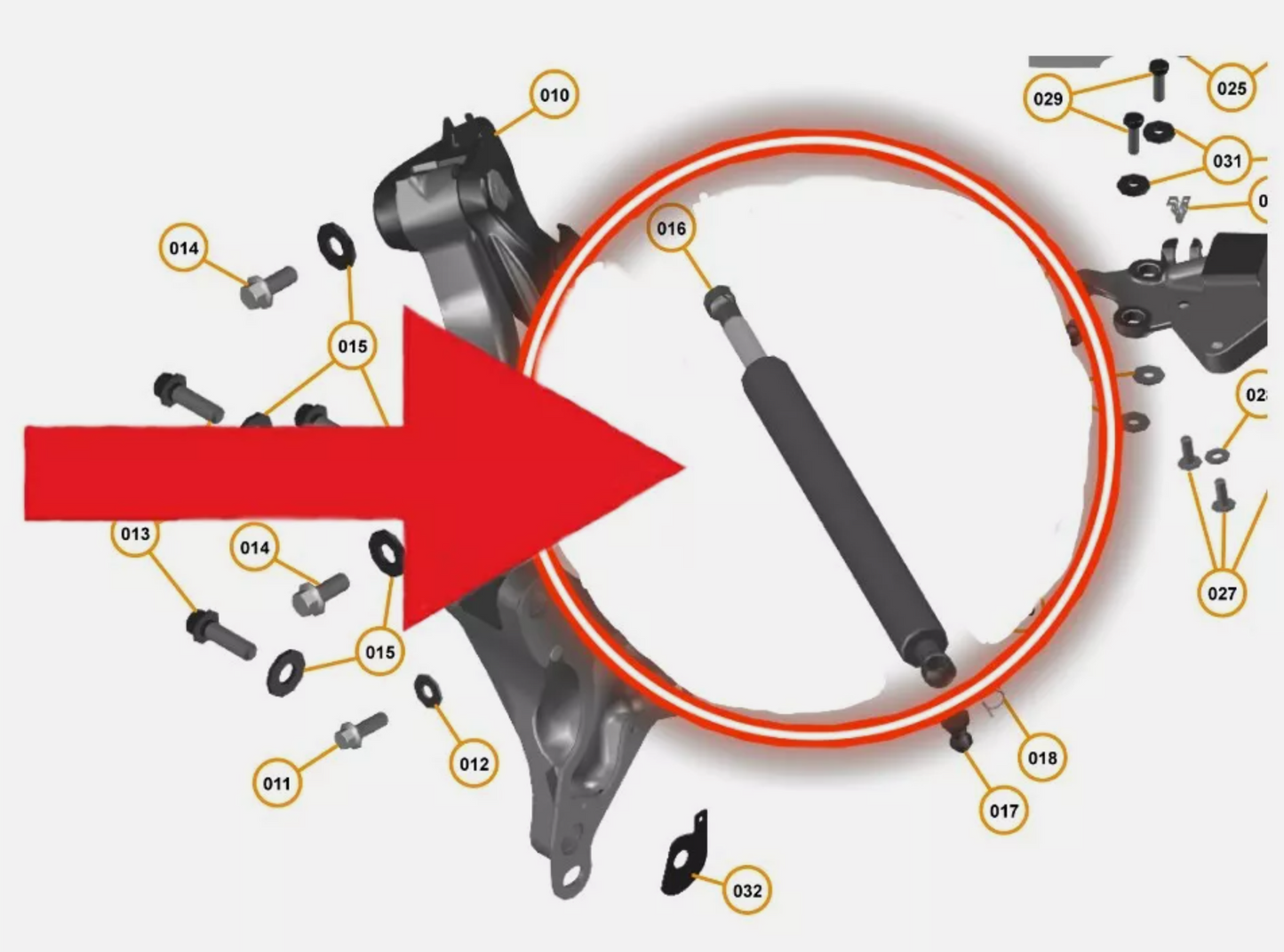 McLaren 720s Coupe Door Lift Strut