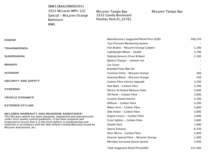 2013 McLaren MP4-12C Spider * CALL FOR PRICE *