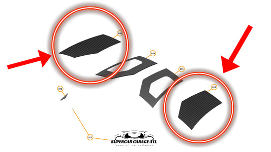LH & RH (PAIR) OEM UPPER DOOR PANEL / CARBON *Ready For Paint* 14AB797CP