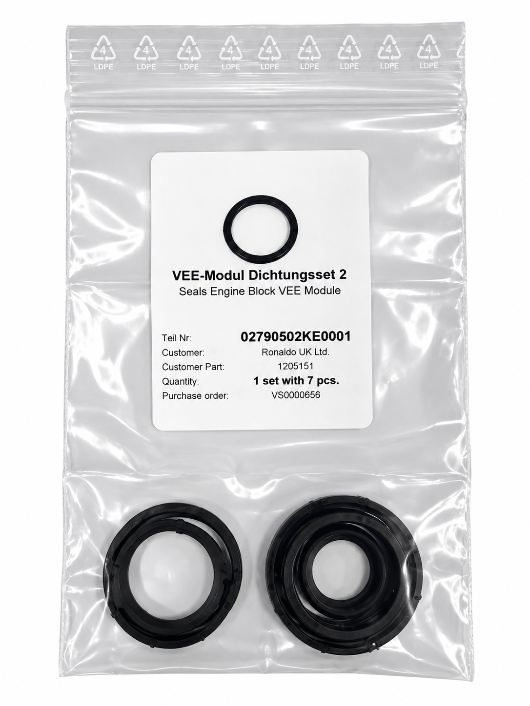 VEE MODULE - BLOCK SEAL KIT