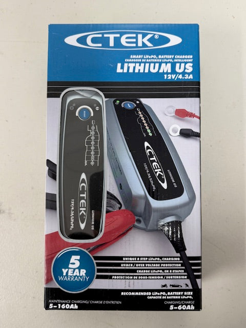 CTEK 12V Lithium US Smart Charger 4.3A