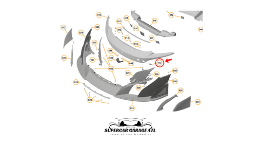 675LT Front Bumper Tow Hook Cover